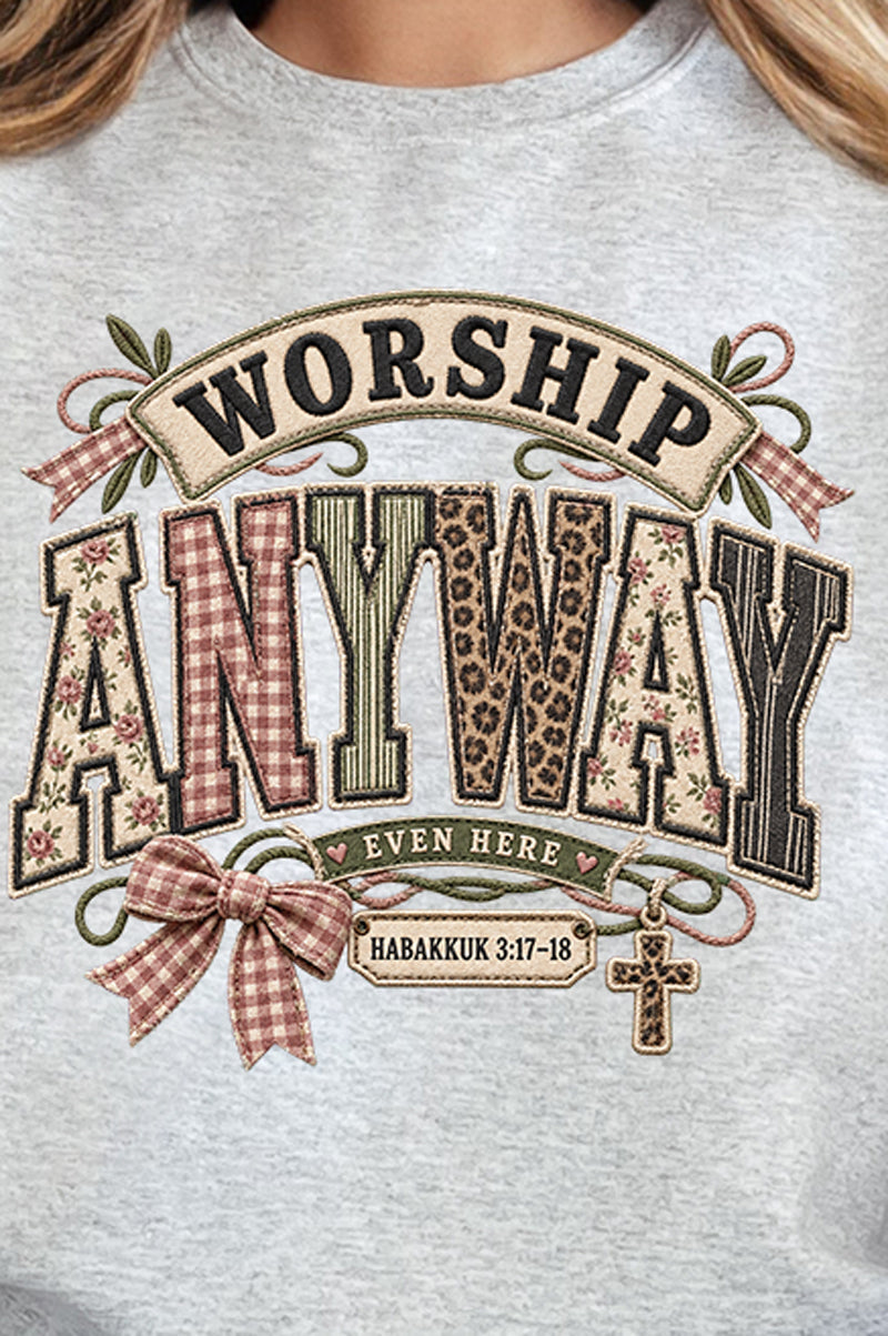 Worship Anyway Heavy Blend Crew Sweatshirt product image 2