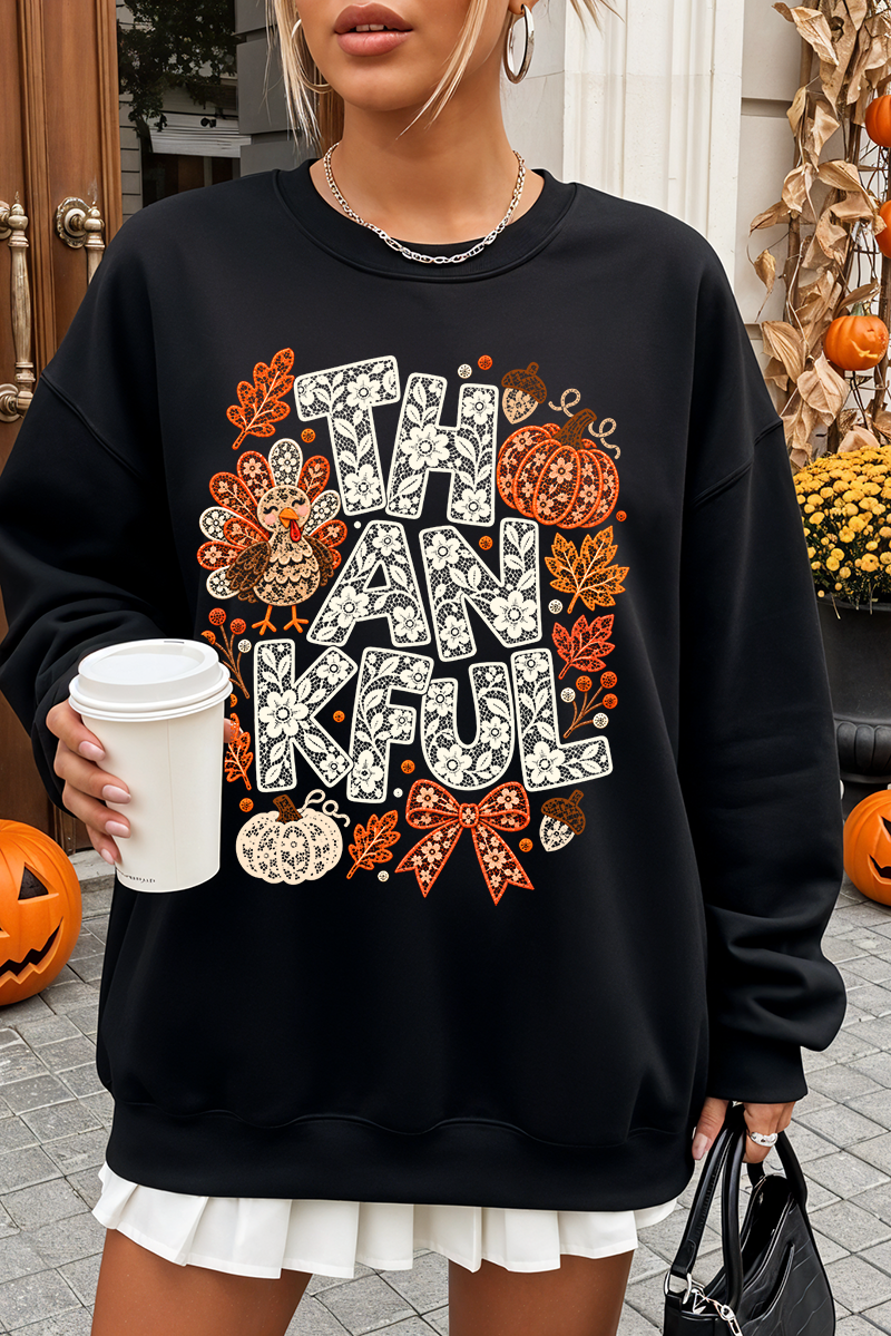Thankful Lacework Heavy Blend Crew Sweatshirt product image 3