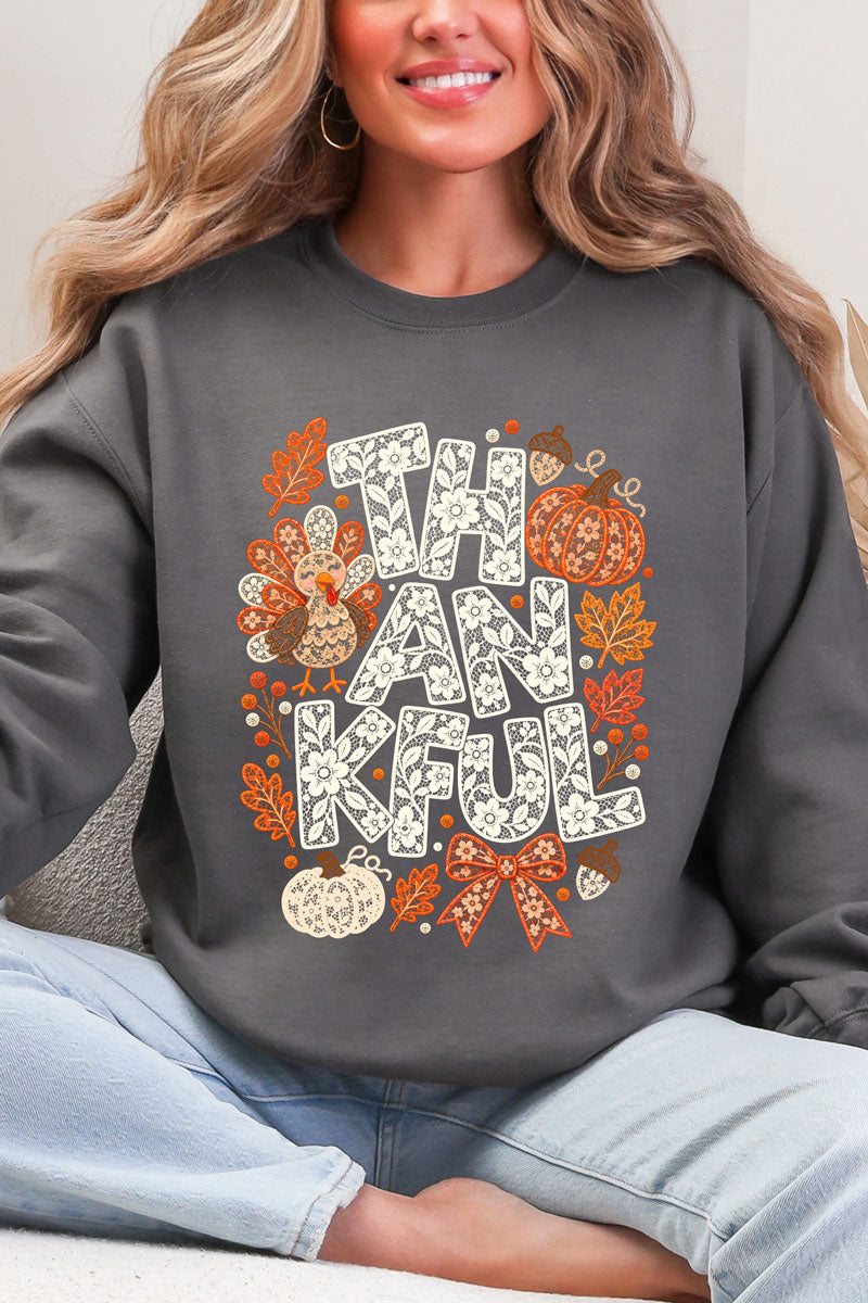 Thankful Lacework Heavy Blend Crew Sweatshirt product image 4