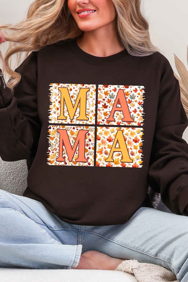 Falling Leaves Mama Heavy Blend Crew Sweatshirt product image 3