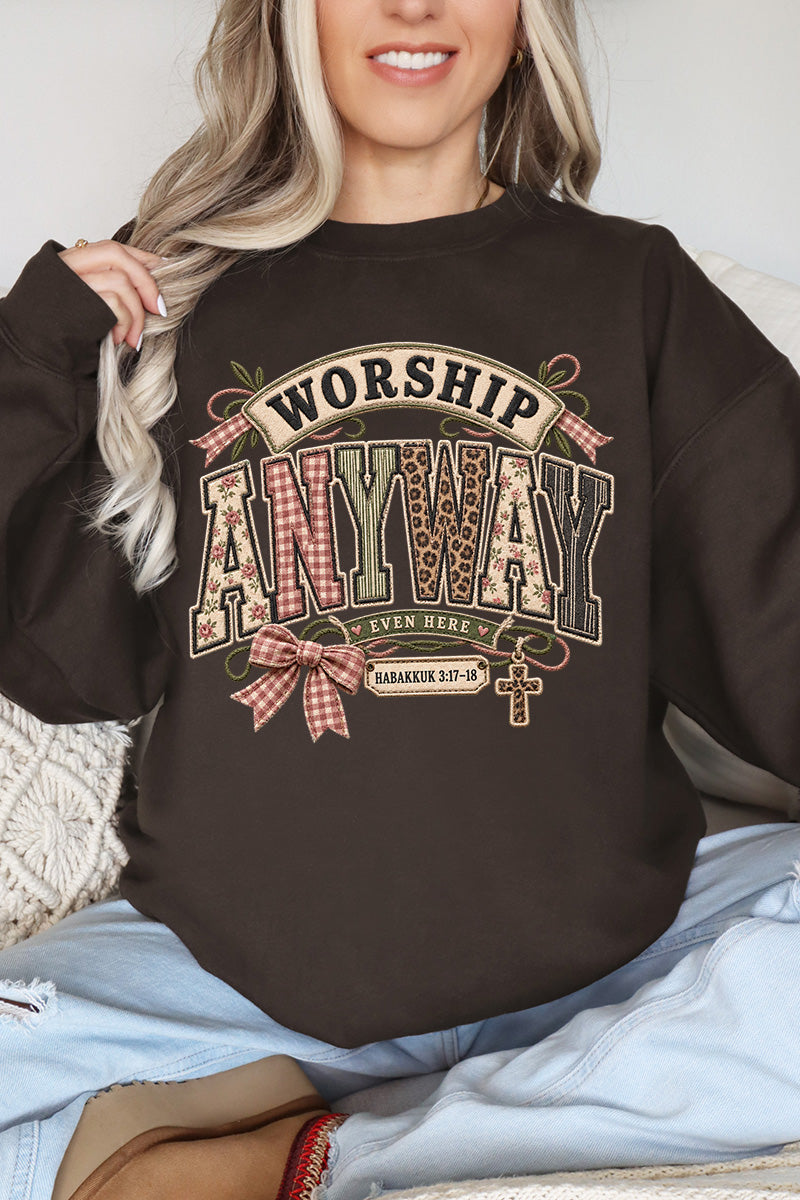 Worship Anyway Heavy Blend Crew Sweatshirt product image 4