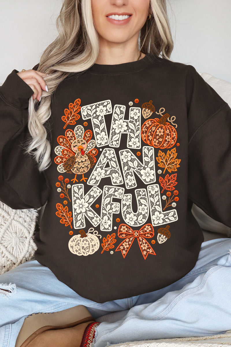 Thankful Lacework Heavy Blend Crew Sweatshirt product image 5