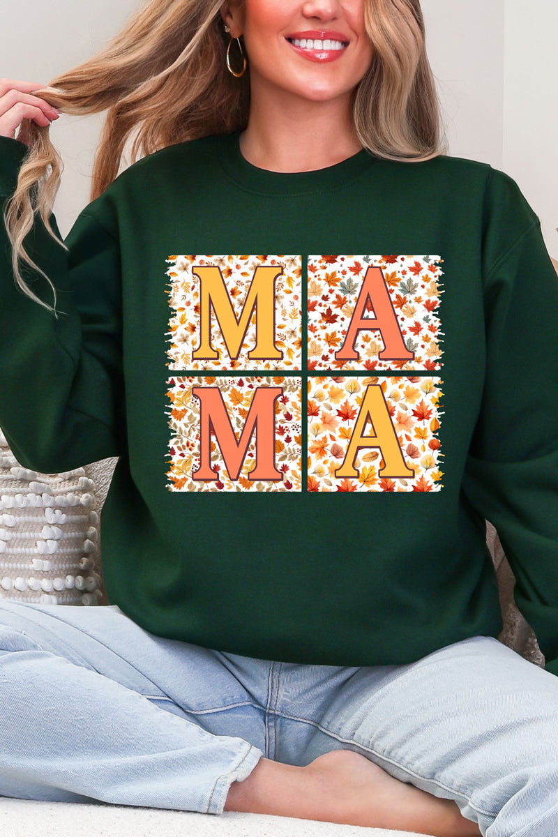 Falling Leaves Mama Heavy Blend Crew Sweatshirt product image 4