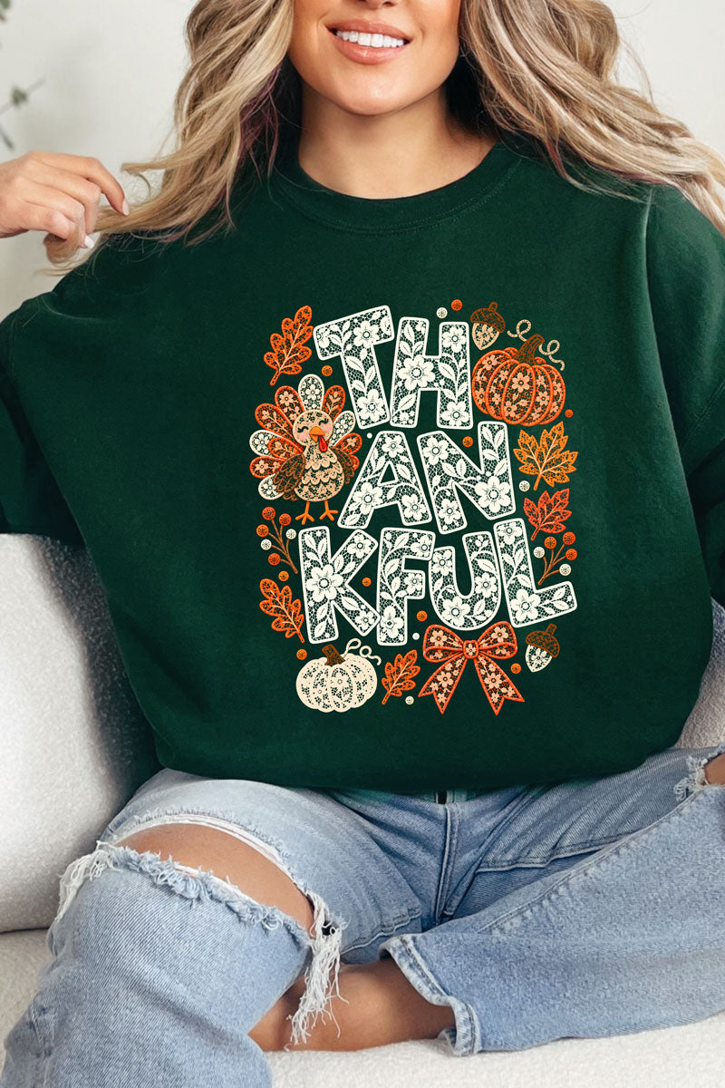Thankful Lacework Heavy Blend Crew Sweatshirt product image 6