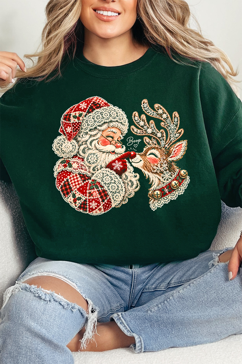 Santa's Christmas Boop Heavy Blend Crew Sweatshirt product image 4