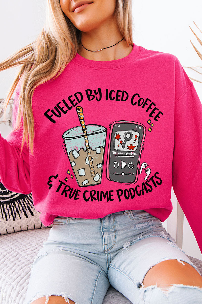 Iced Coffee & True Crime Heavy Blend Crew Sweatshirt product image 5