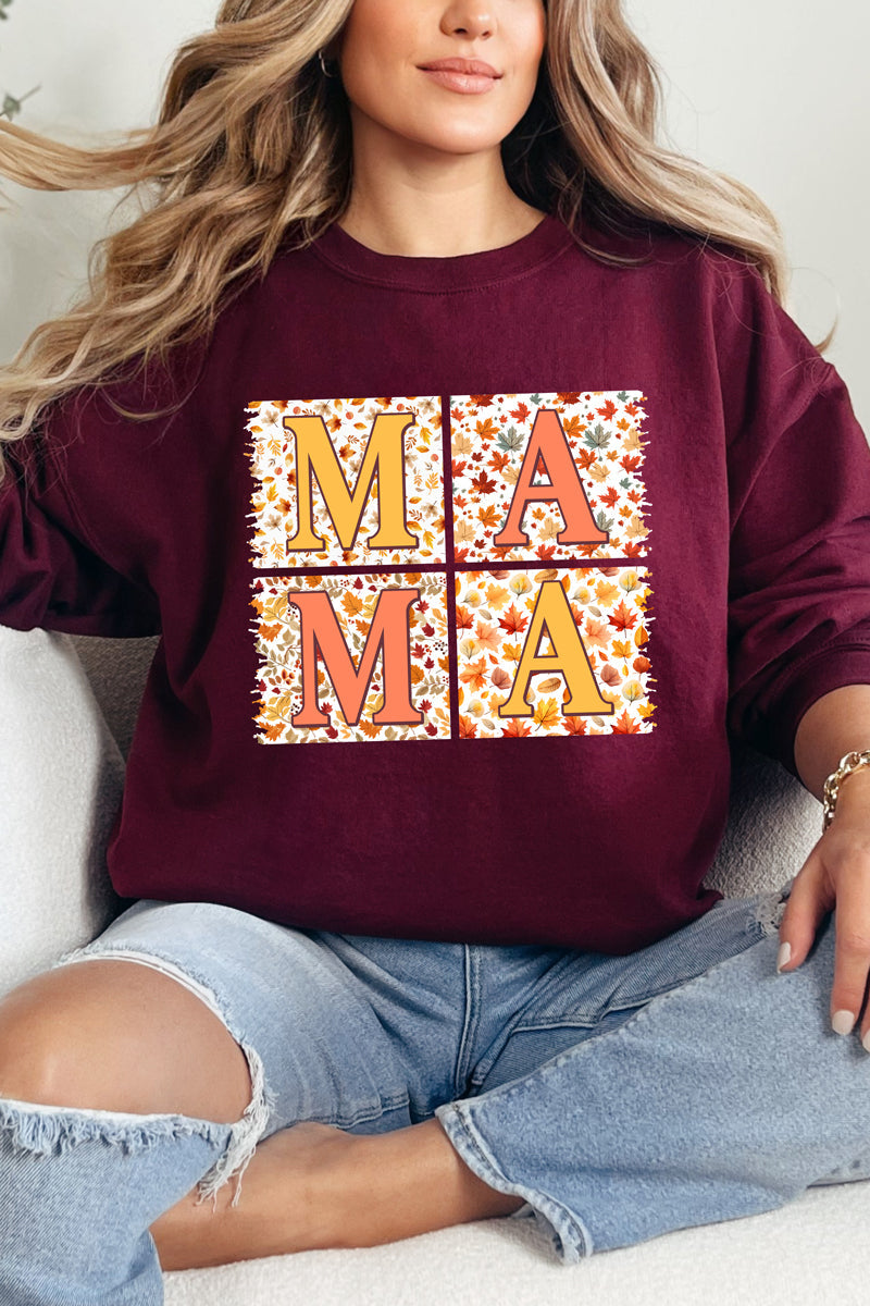 Falling Leaves Mama Heavy Blend Crew Sweatshirt product image 5