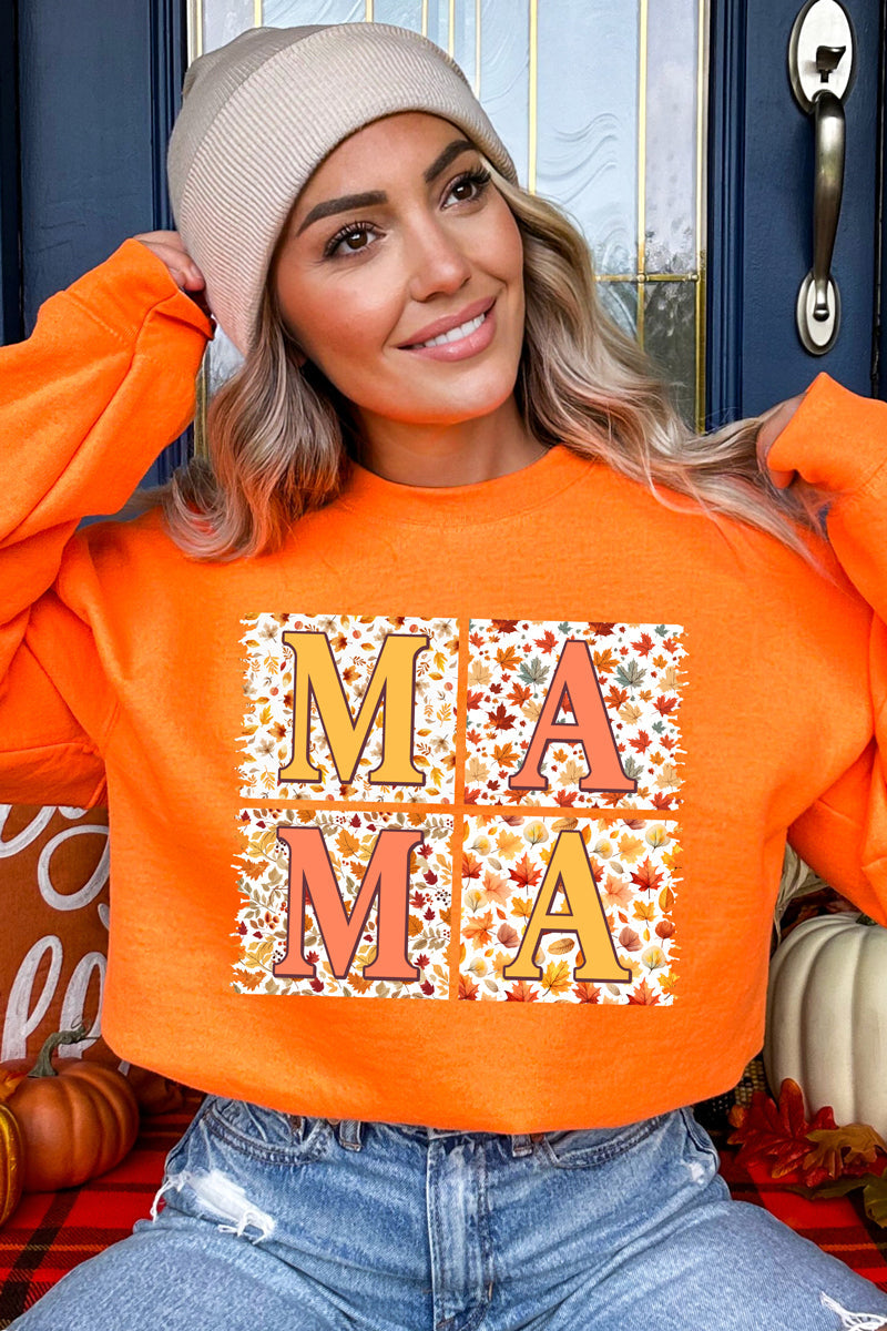 Falling Leaves Mama Heavy Blend Crew Sweatshirt product image 7