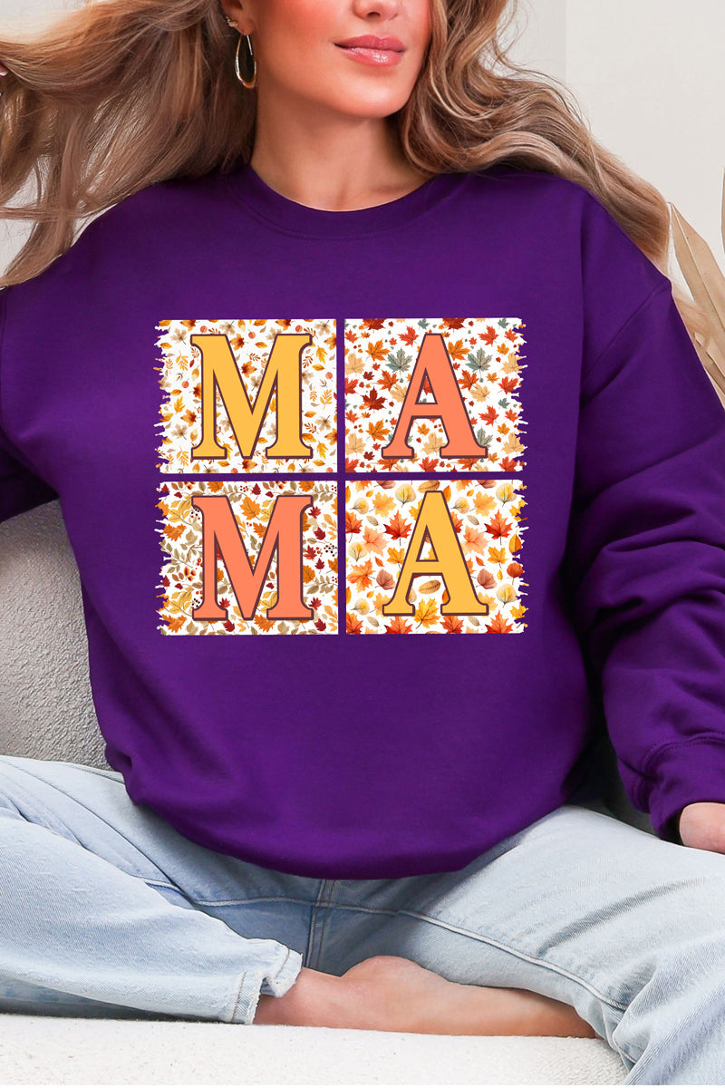 Falling Leaves Mama Heavy Blend Crew Sweatshirt product image 8