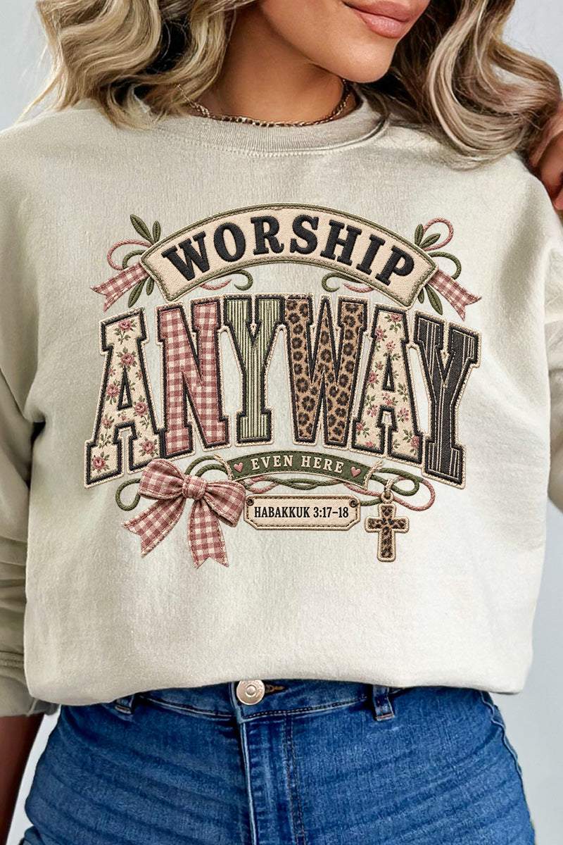 Worship Anyway Heavy Blend Crew Sweatshirt product image 6