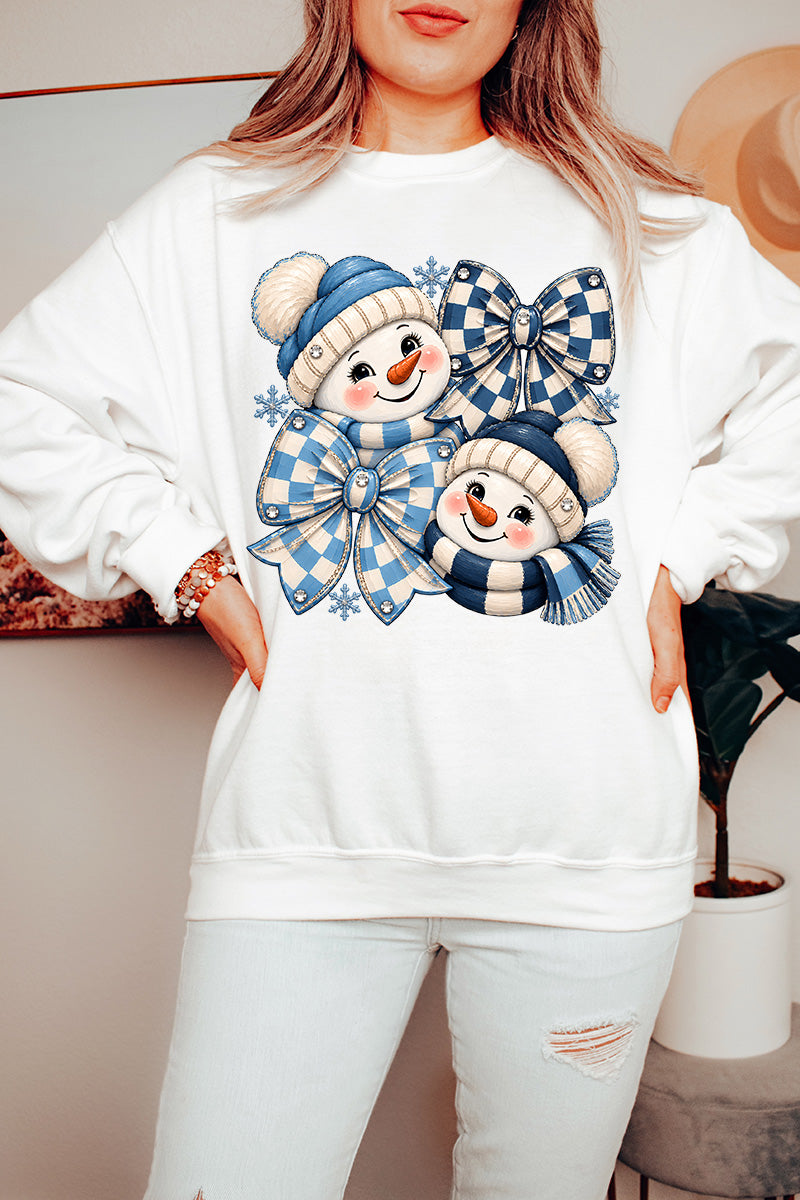 Winter Check Snowmen Heavy Blend Crew Sweatshirt product image 10