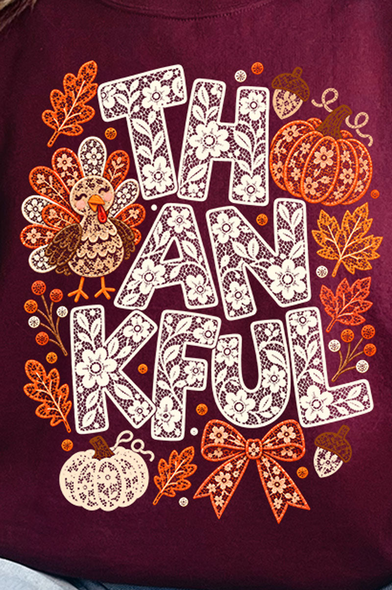 Thankful Lacework Heavy Blend Crew Sweatshirt product image 2