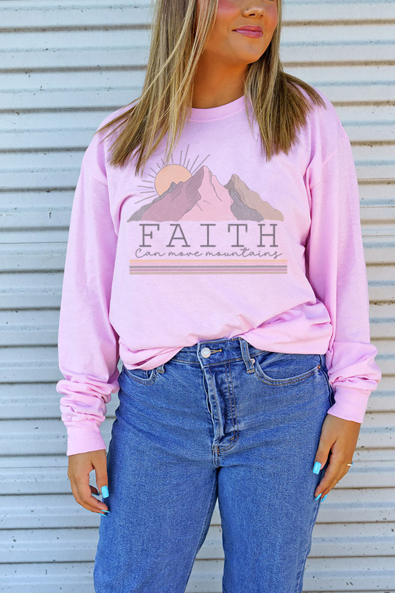 Faith Can Move Mountains Unisex Dri-Power Long-Sleeve 50/50 product image 1