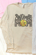 Leopard Softball Mom Unisex Dri-Power Long-Sleeve 50/50 Tee product image 1