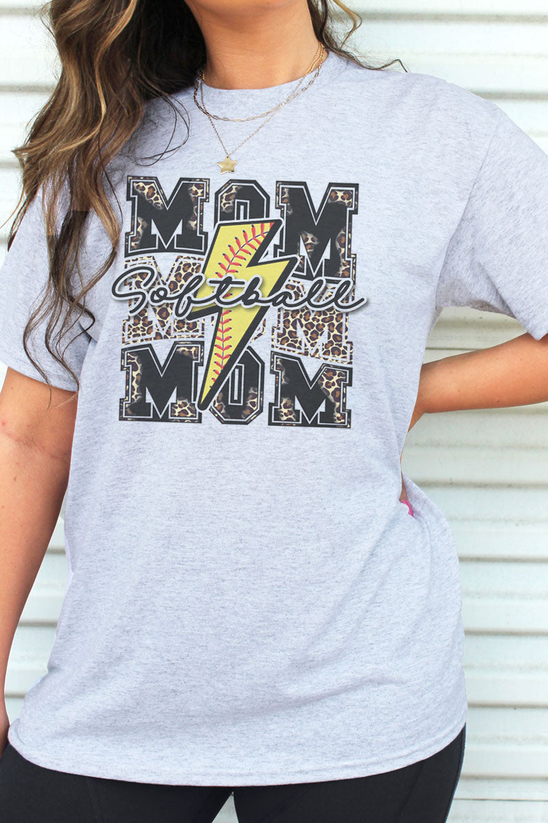 Cheetah Stacked Softball Mom Dri-Power 50/50 Tee product image 1