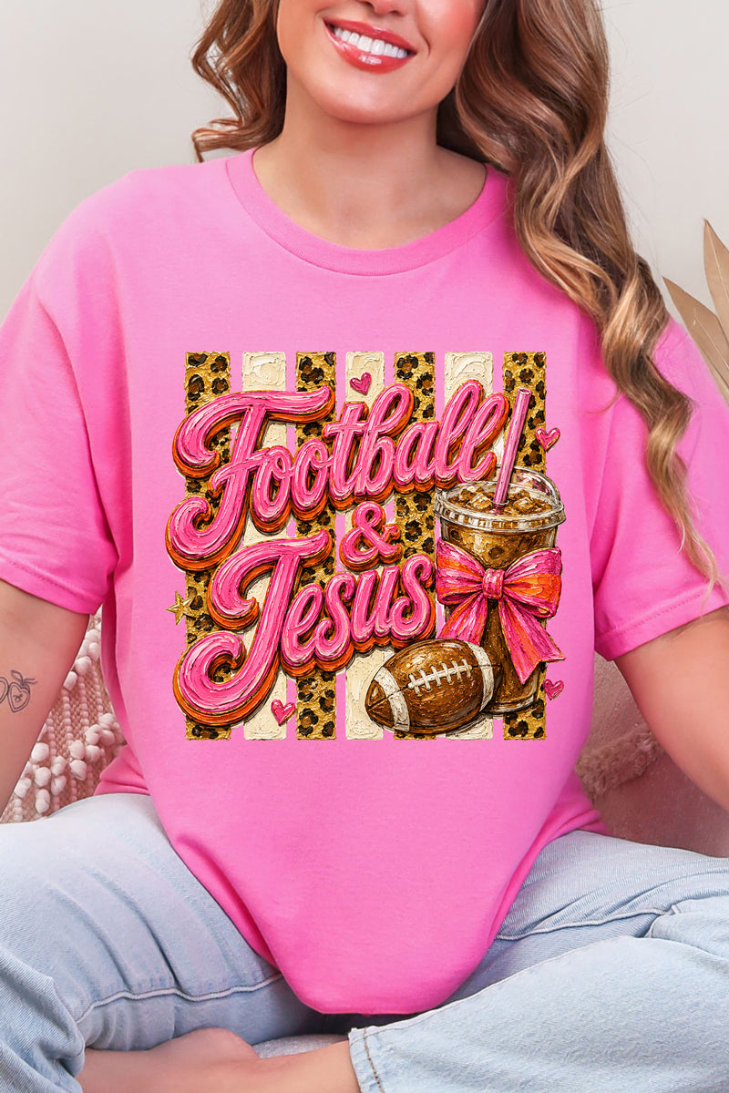 Pink Painted Football & Jesus Short Sleeve Relaxed Fit product image 3