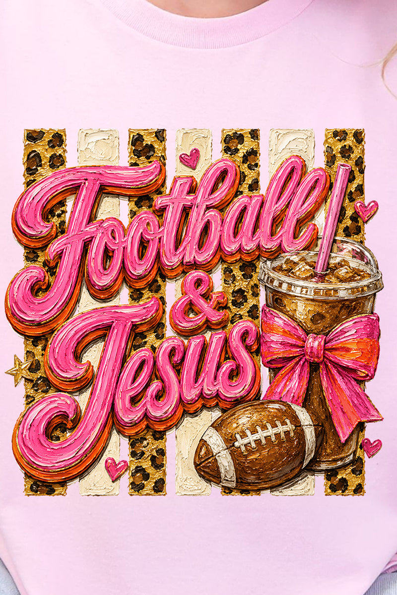 Pink Painted Football & Jesus Short Sleeve Relaxed Fit product image 2