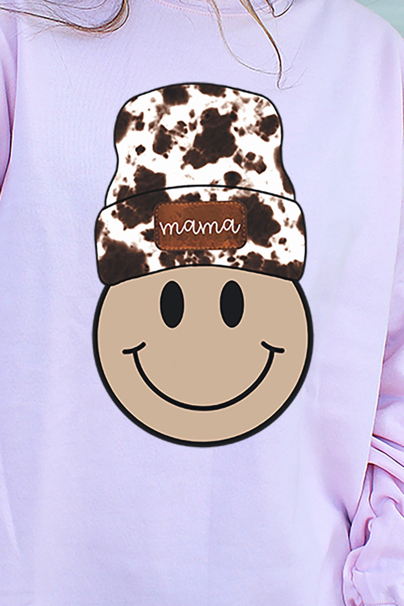 Cowhide Beanie Mama Happy Face Unisex NuBlend Crew product image 2