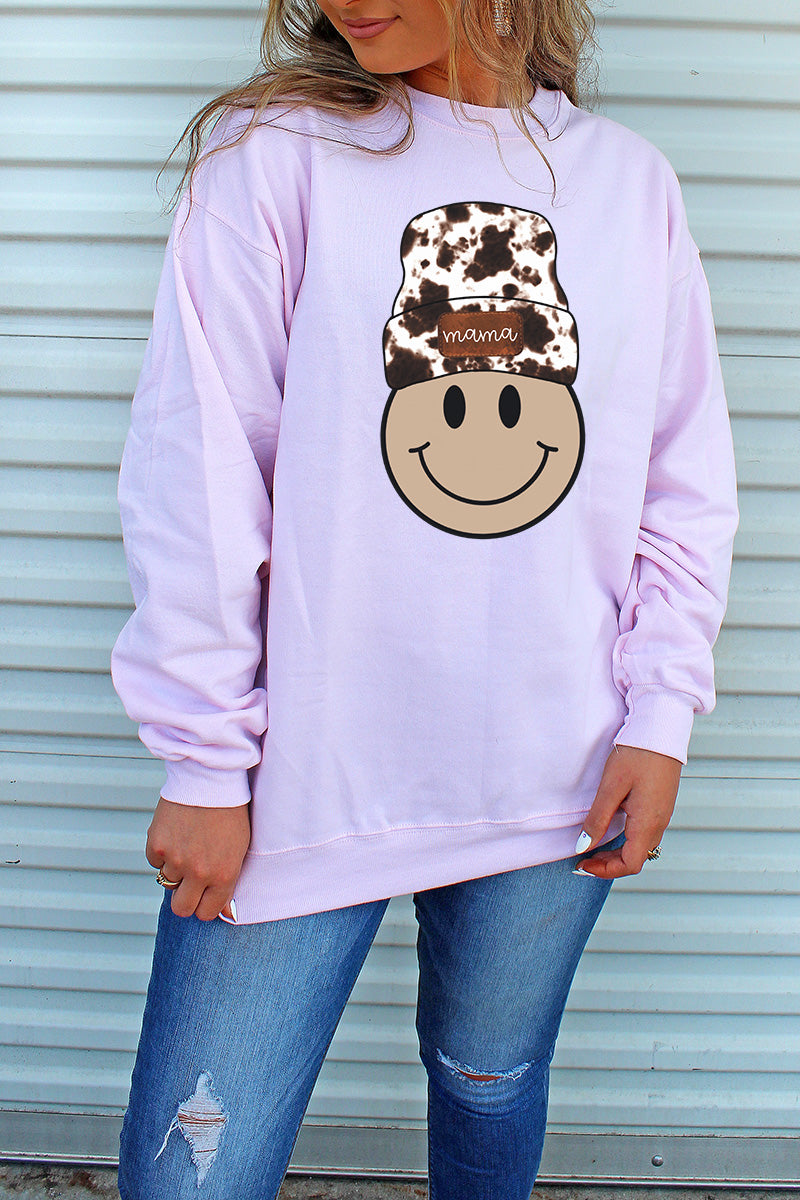 Cowhide Beanie Mama Happy Face Unisex NuBlend Crew product image 1