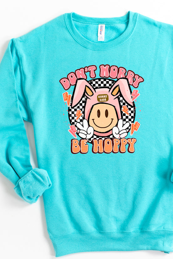 Don't Worry Be Hoppy Easter Unisex NuBlend Crew Sweatshirt product image 1