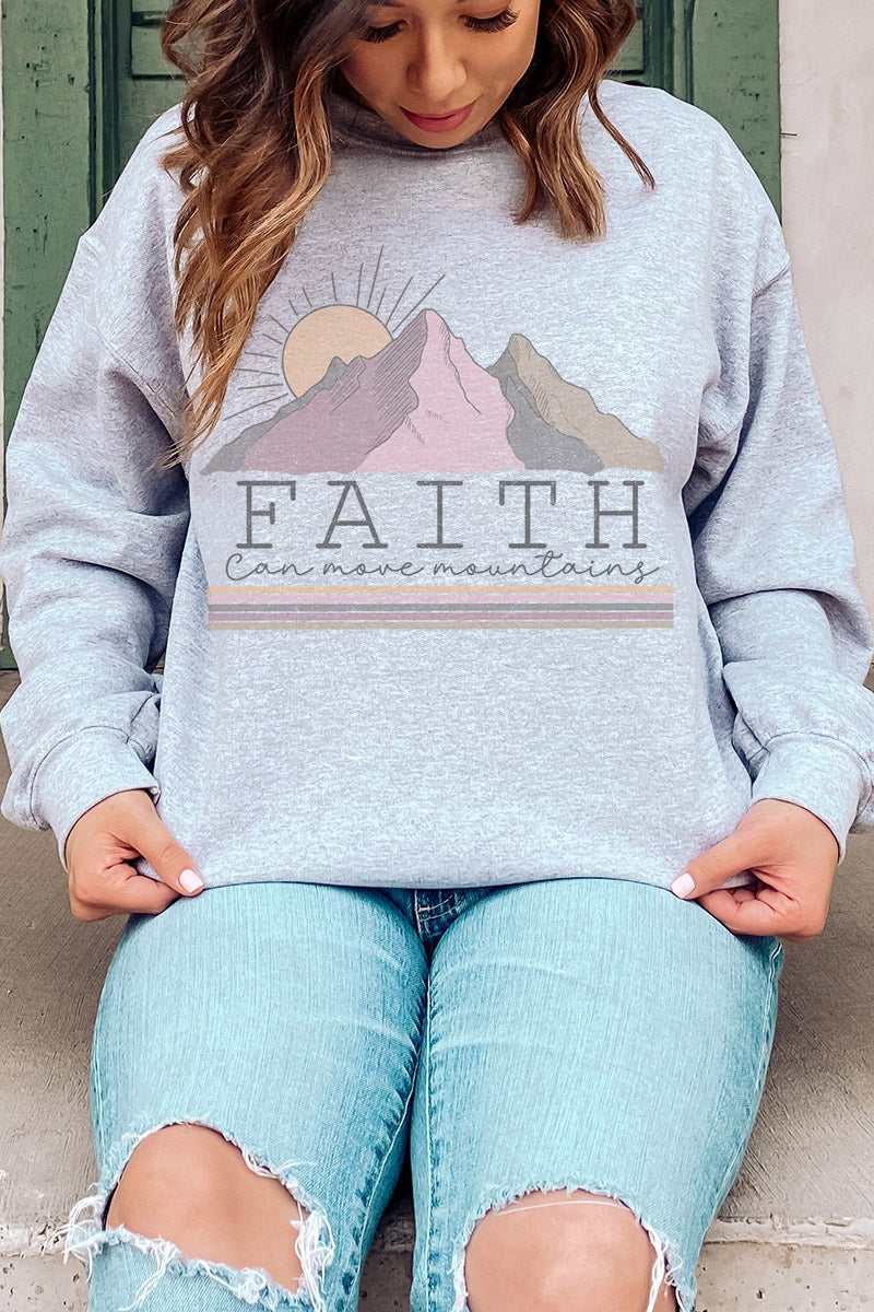 Faith Can Move Mountains Unisex NuBlend Crew Sweatshirt product image 1