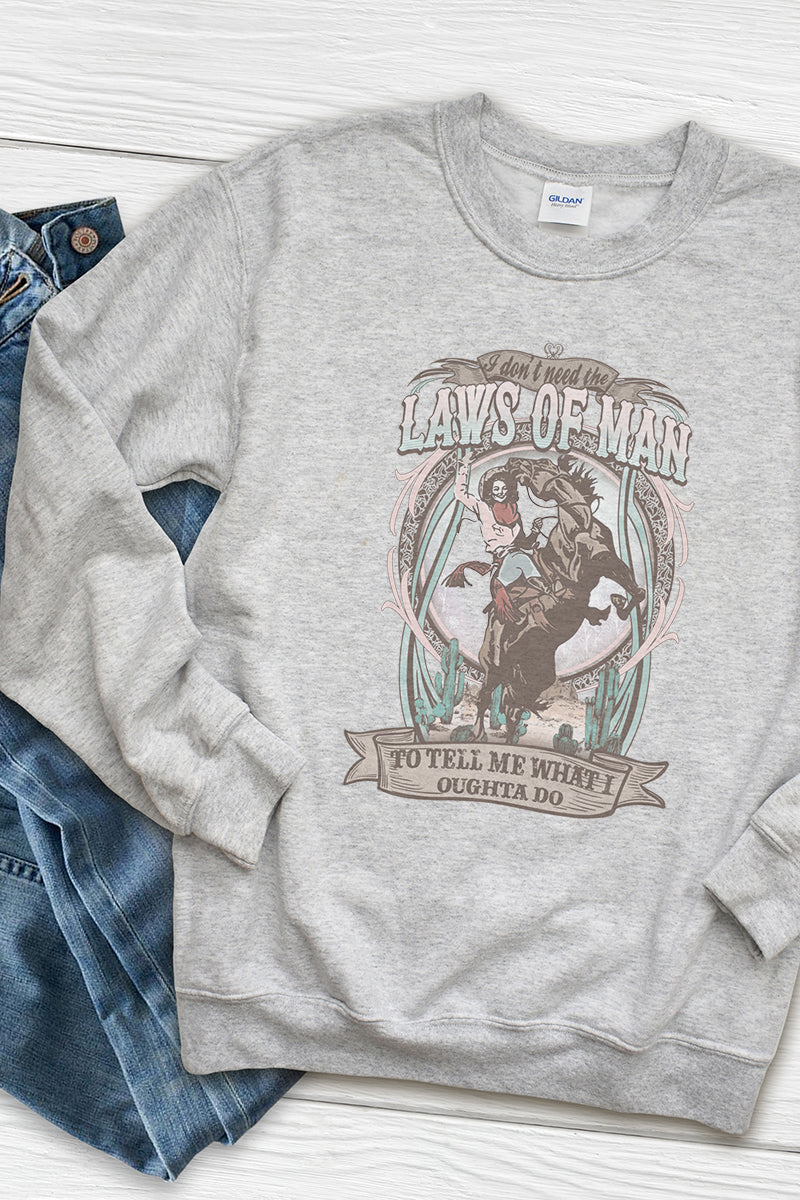 Laws Of Man Cowgirl Unisex NuBlend Crew Sweatshirt product image 1