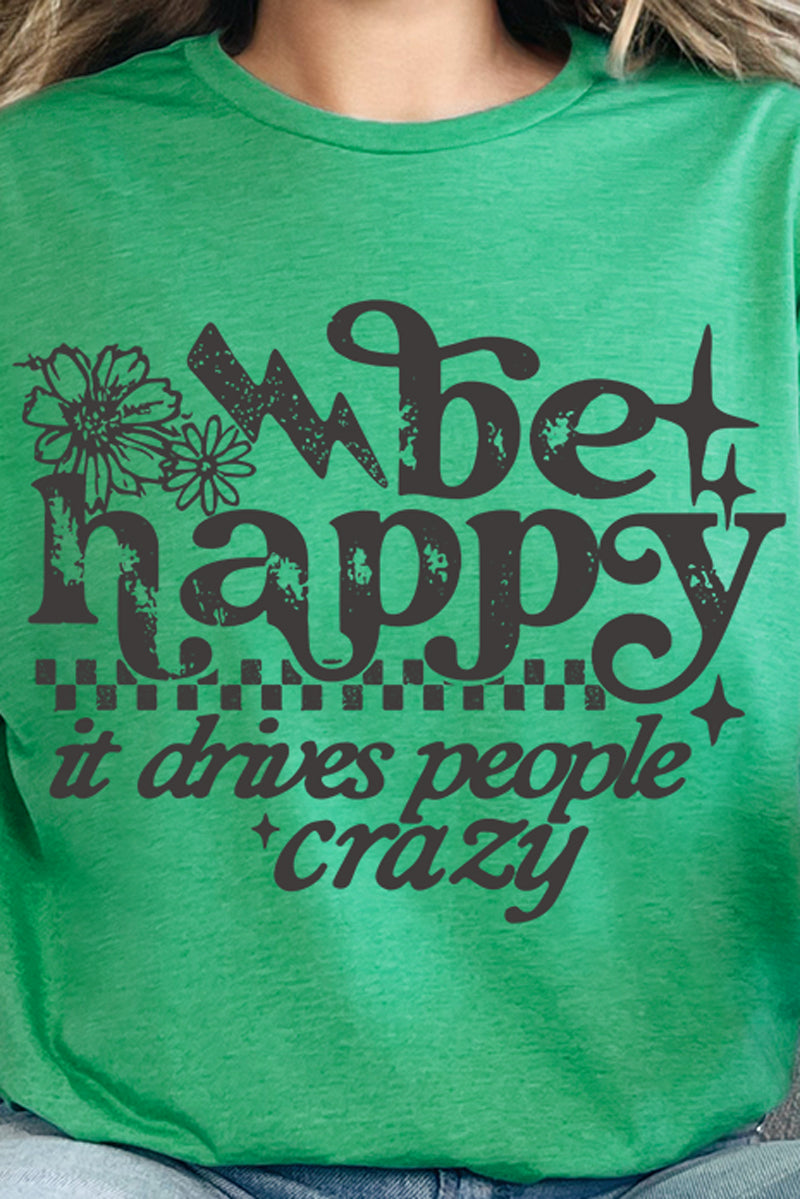Black Be Happy Softstyle Adult T-Shirt product image 2