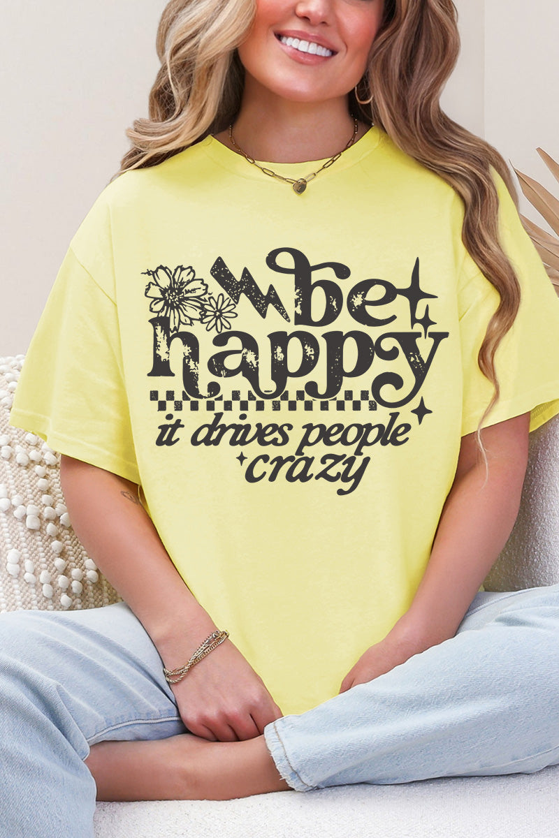 Black Be Happy Softstyle Adult T-Shirt product image 5