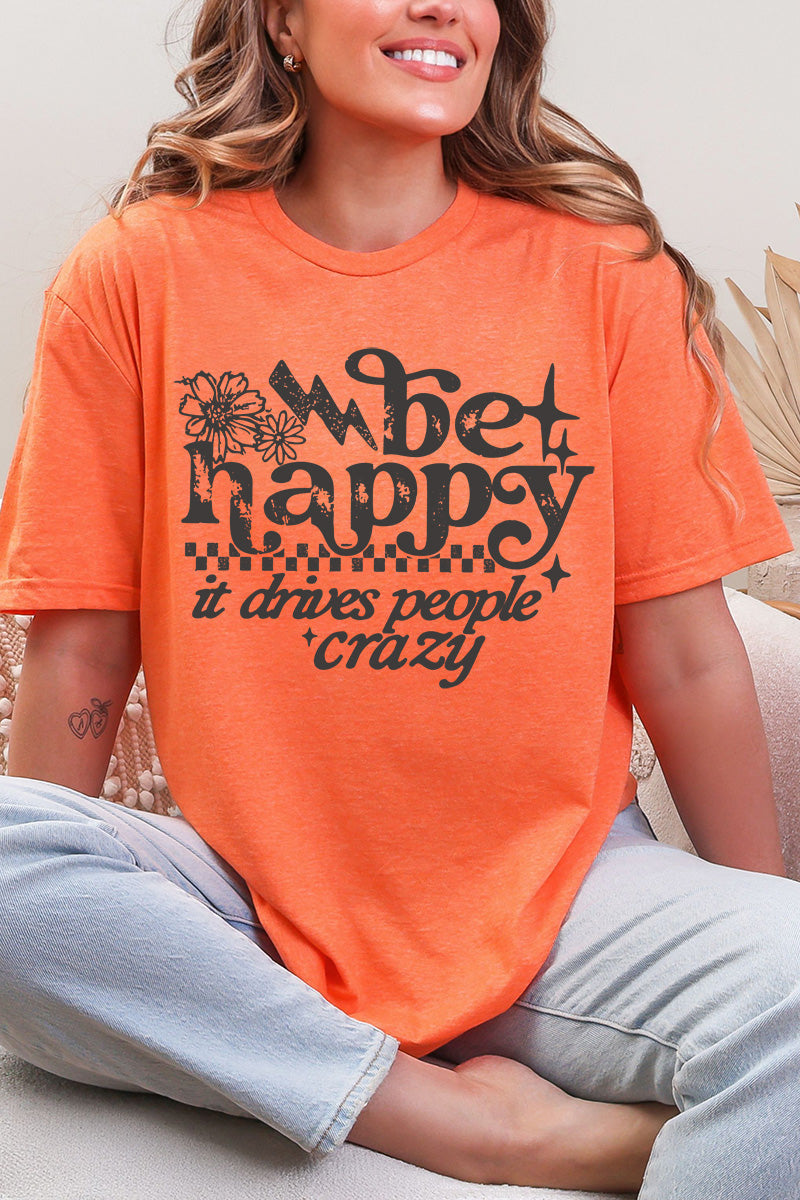 Black Be Happy Softstyle Adult T-Shirt product image 6