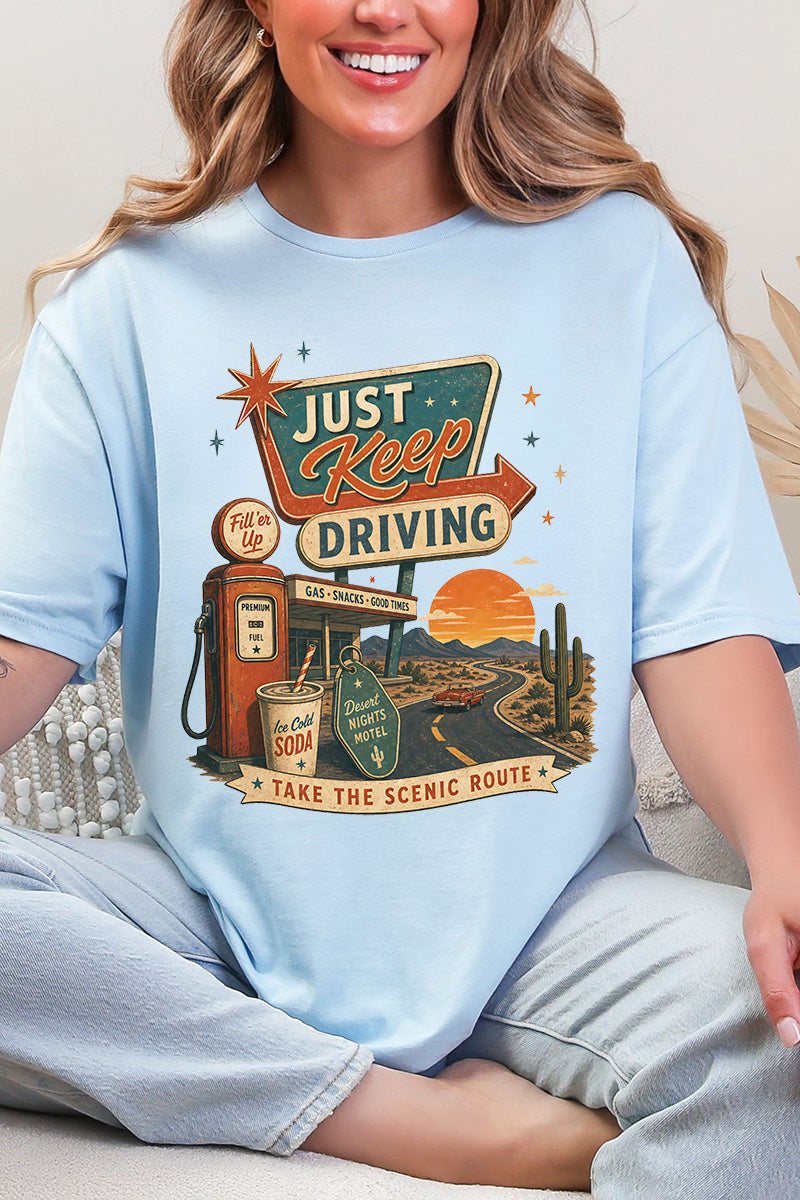 Just Keep Driving Softstyle Adult T-Shirt product image 5