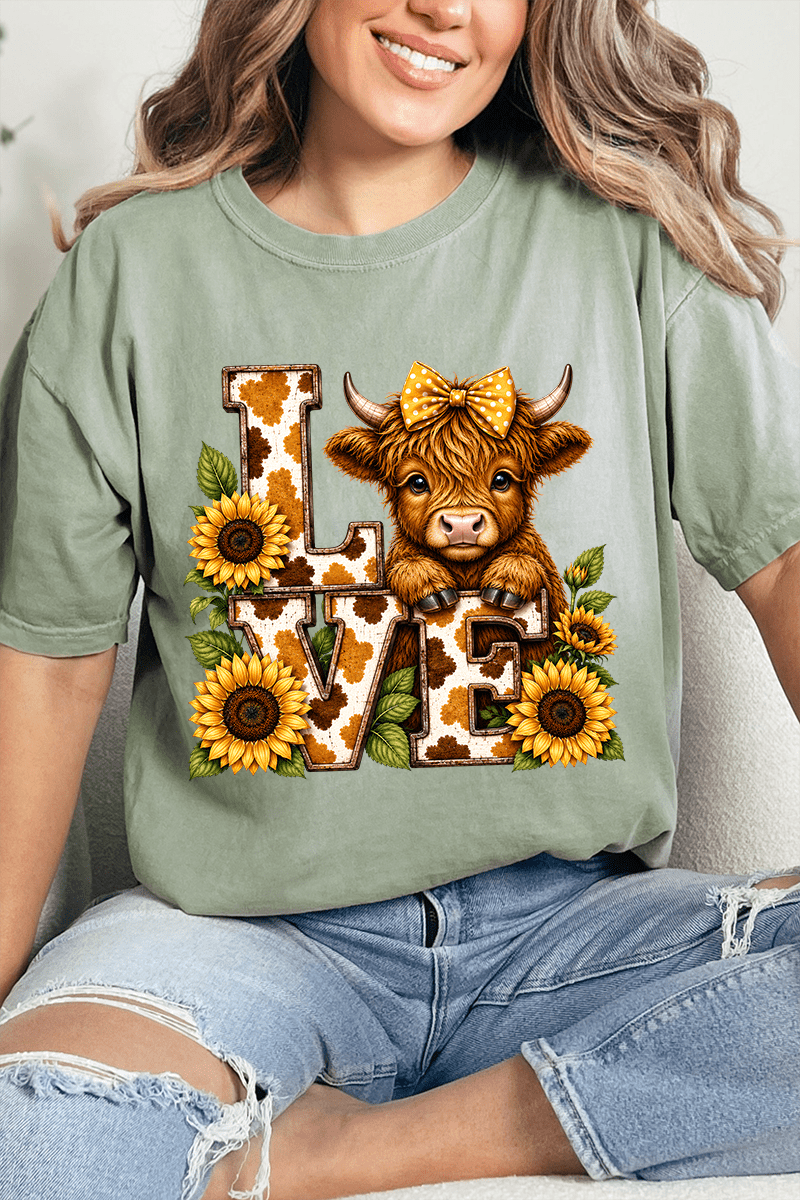 Little Highland Love Comfort Colors Adult Ring-Spun Cotton Tee
