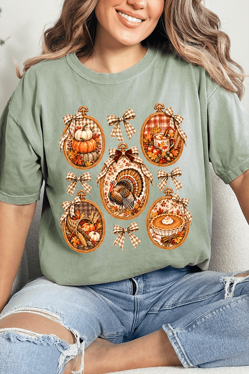 Thanksgiving Portraits Comfort Colors Adult Ring-Spun Cotton Tee