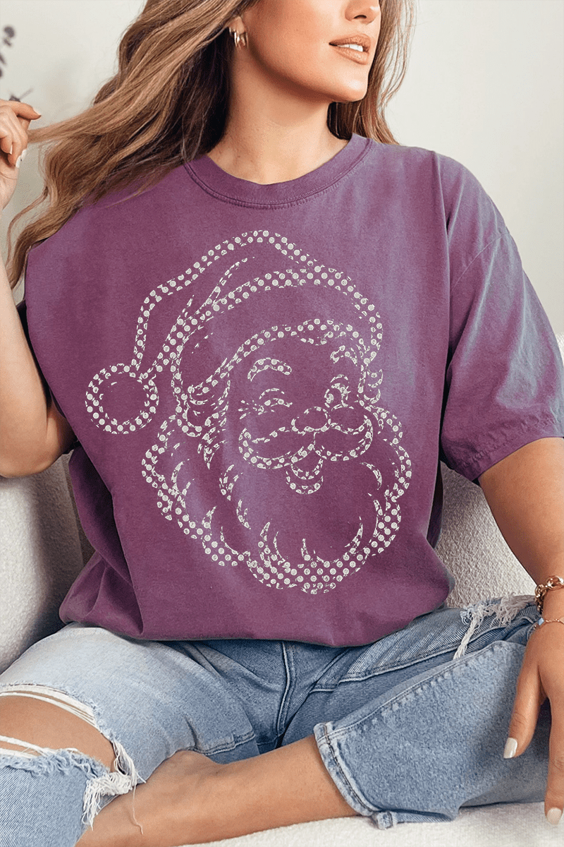 Classic Christmas Santa Comfort Colors Adult Ring-Spun Cotton Tee