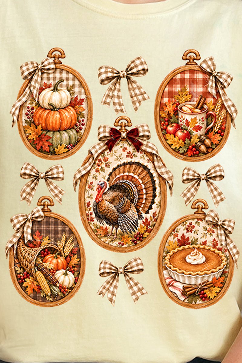 Thanksgiving Portraits Comfort Colors Adult Ring-Spun Cotton Tee