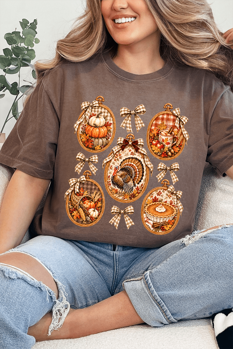 Thanksgiving Portraits Comfort Colors Adult Ring-Spun Cotton Tee