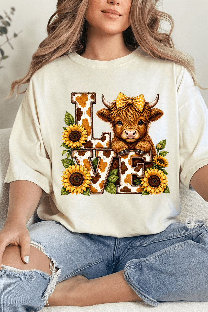 Little Highland Love Comfort Colors Adult Ring-Spun Cotton Tee