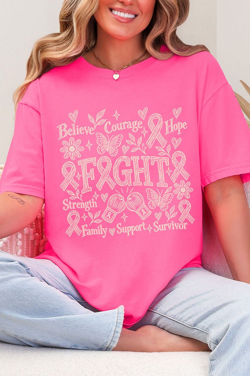 Fight Ribbon Sketch Comfort Colors Adult Ring-Spun Cotton Tee