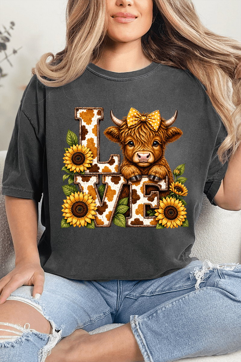 Little Highland Love Comfort Colors Adult Ring-Spun Cotton Tee