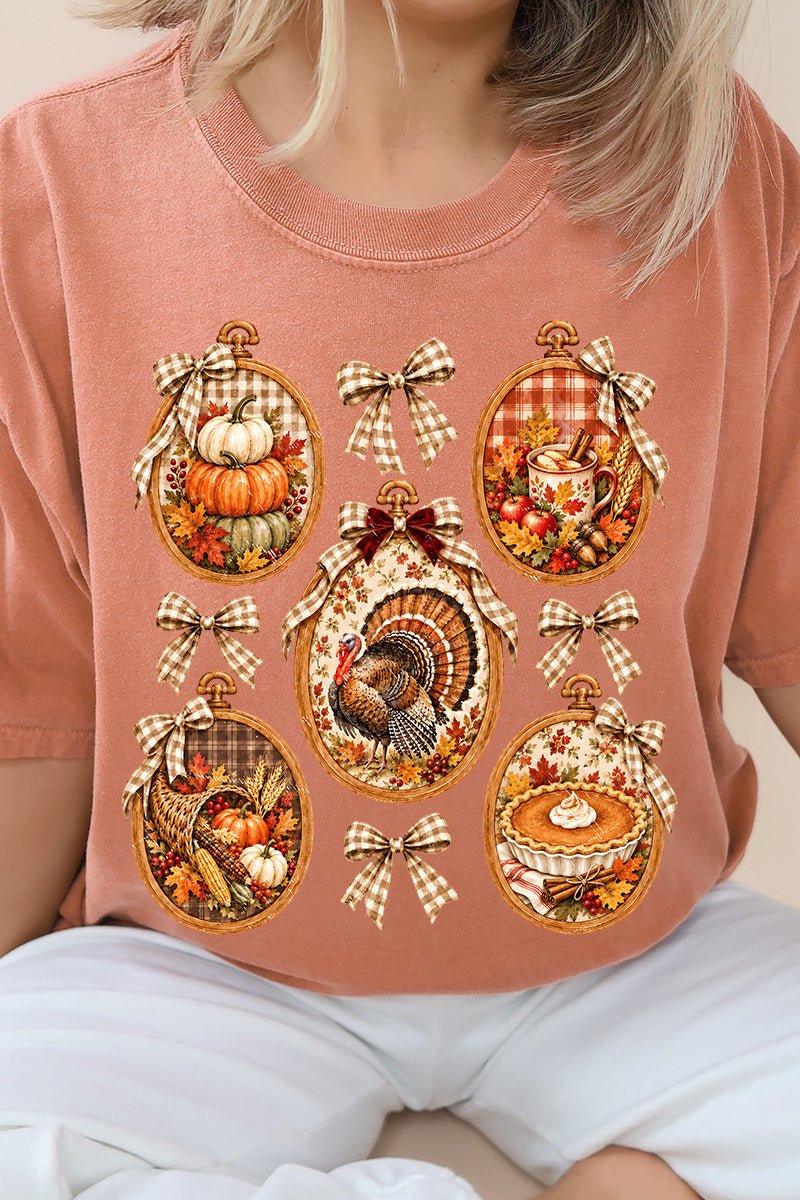 Thanksgiving Portraits Comfort Colors Adult Ring-Spun Cotton Tee