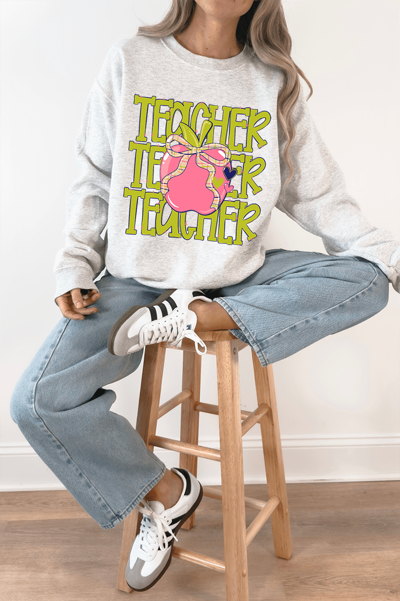 Apple For The Teacher Heavy Blend Crew Sweatshirt product image 3