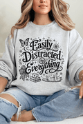 Black Easily Distracted By Everything Heavy Blend Crew product image 1