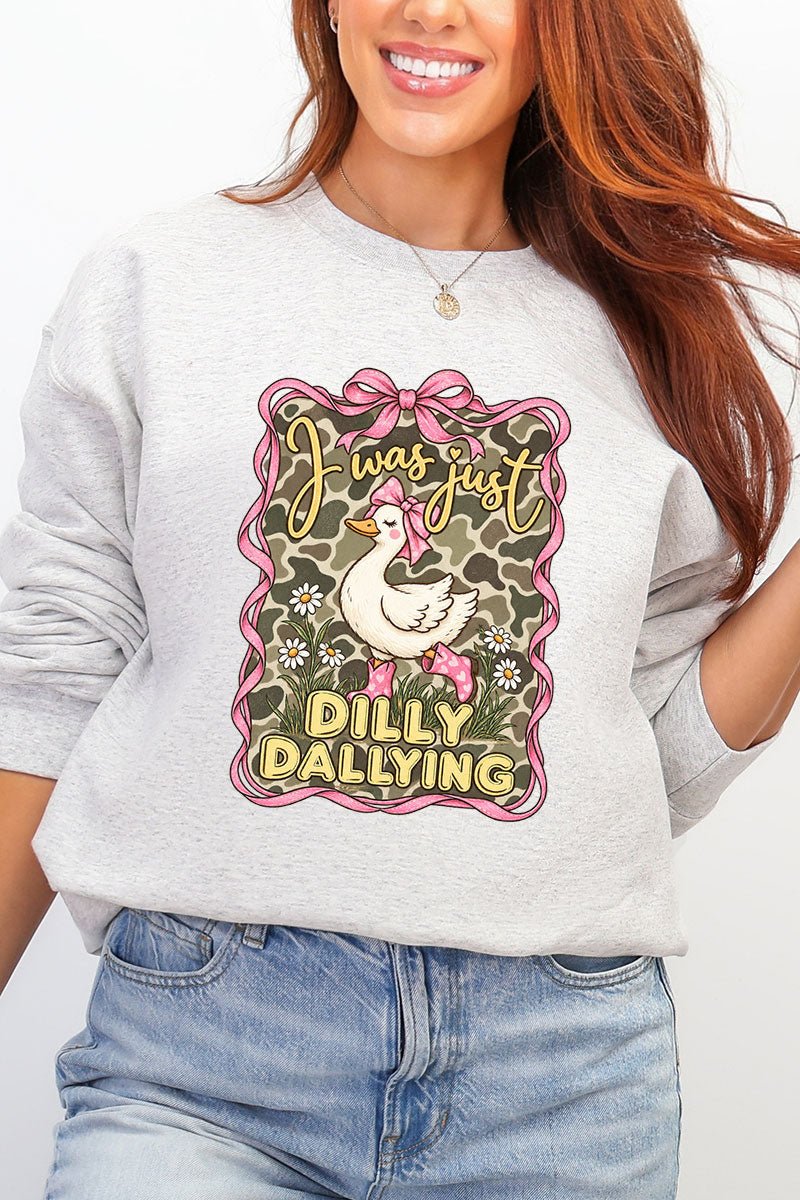 Dilly Dallying Camo Goose Heavy Blend Crew Sweatshirt product image 3