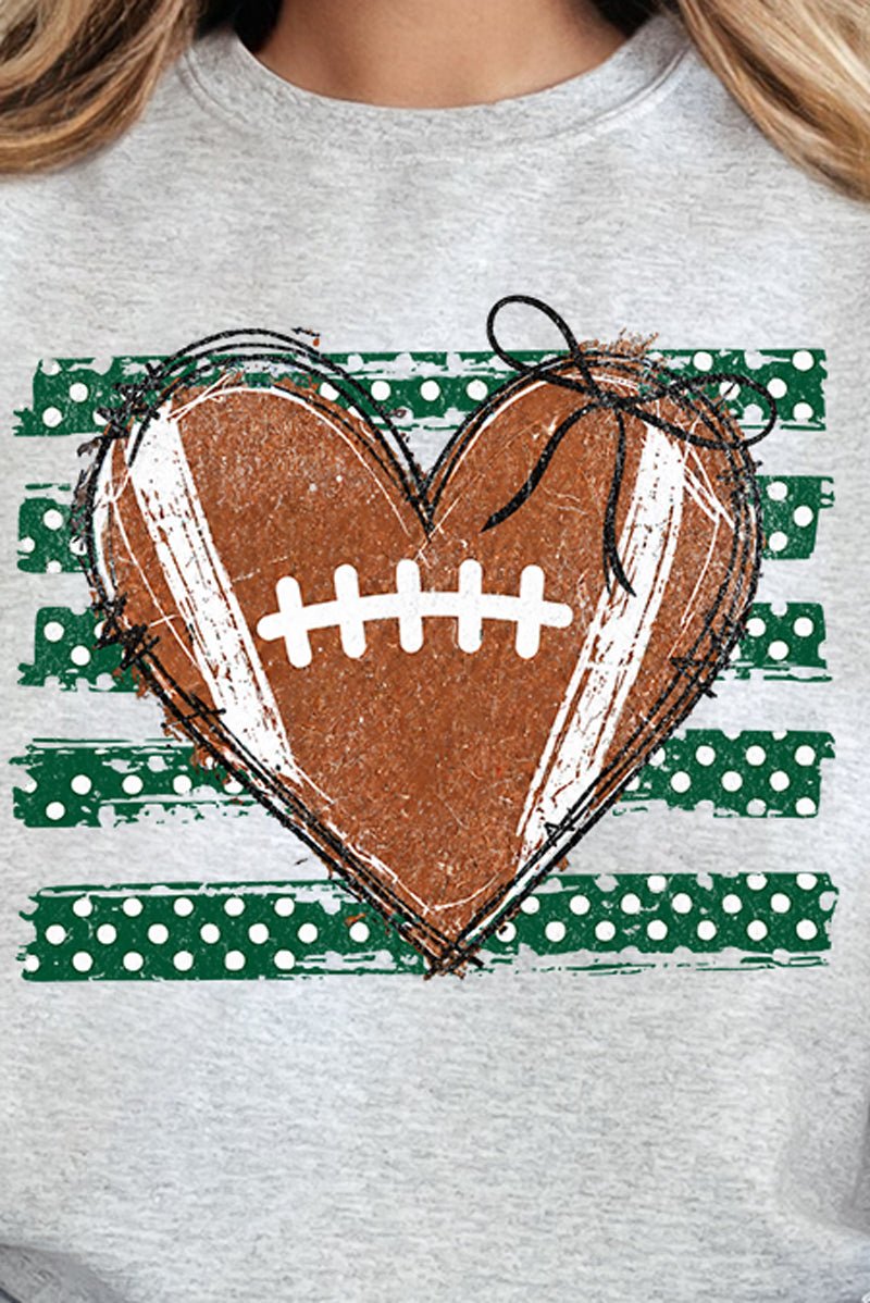 Green Football Sweetheart Heavy Blend Crew Sweatshirt product image 2