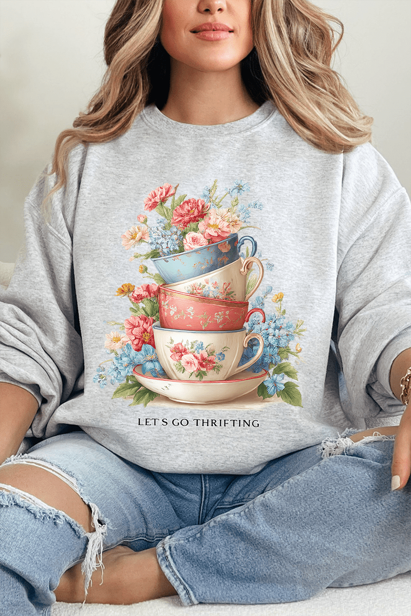 Let's Go Thrifting Heavy Blend Crew Sweatshirt product image 3