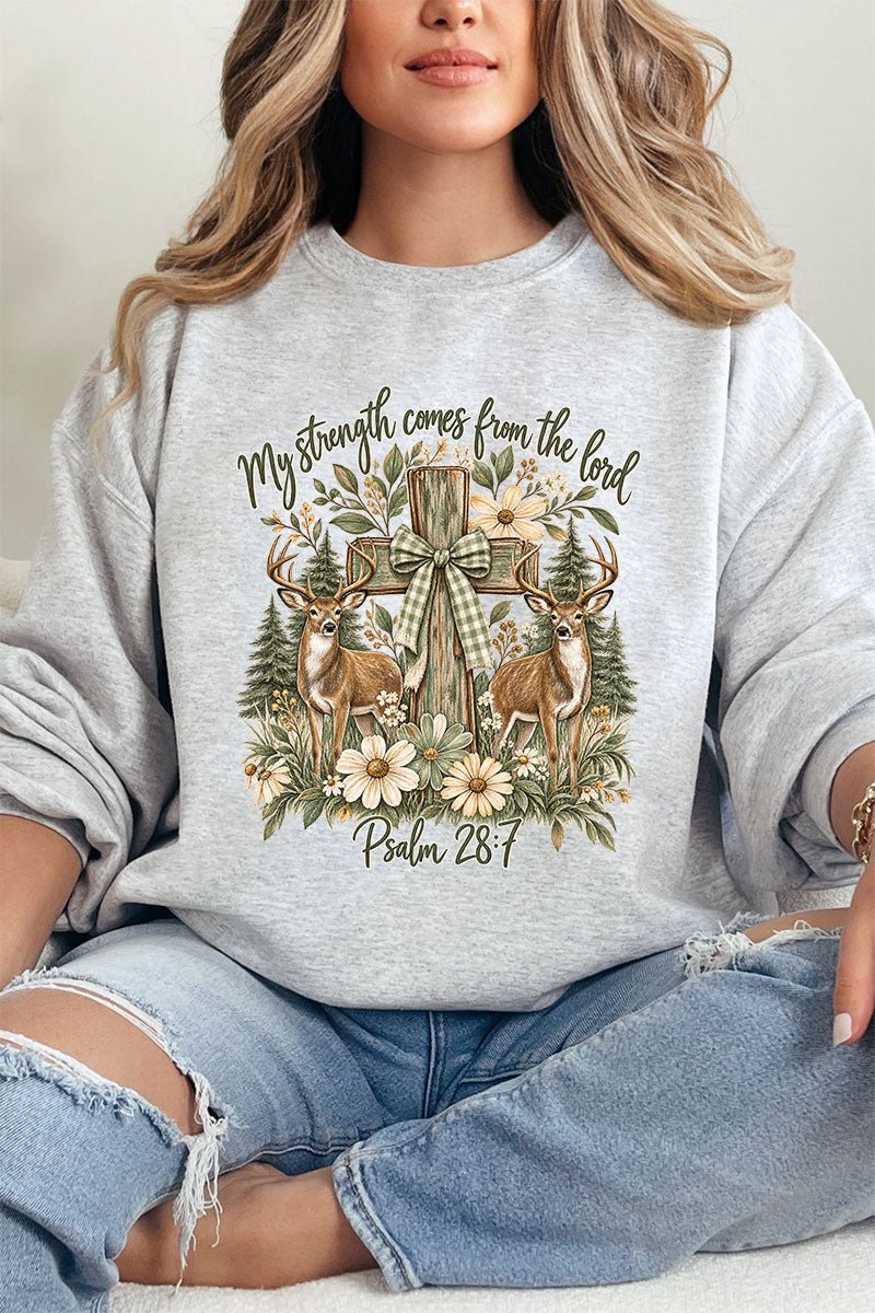 My Strength Woodland Deer Heavy Blend Crew Sweatshirt product image 3