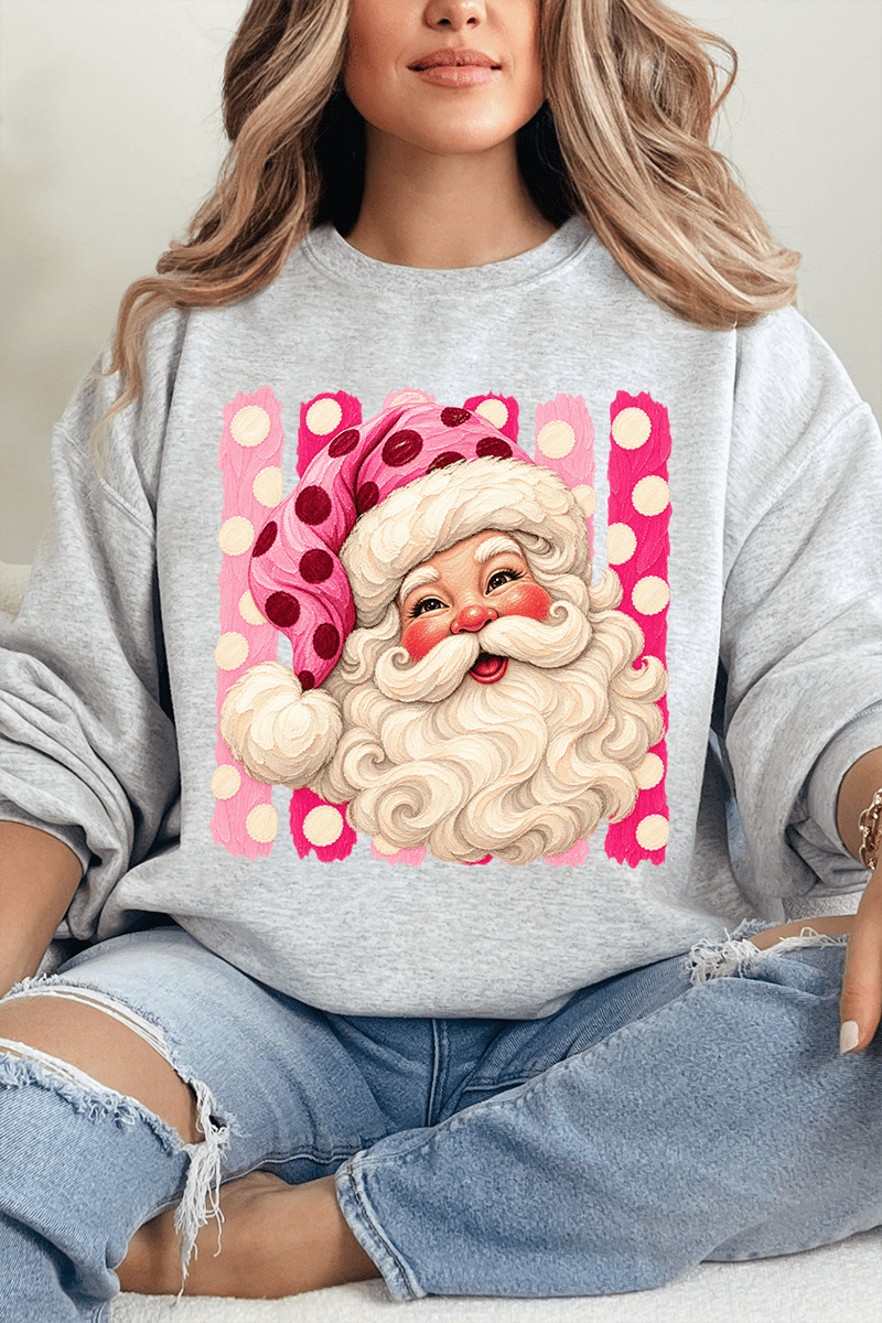 Pink Dot Jolly Santa Heavy Blend Crew Sweatshirt product image 3