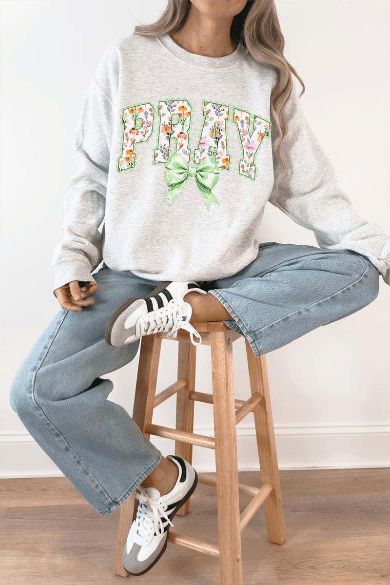 Watercolor Petaled Pray Heavy Blend Crew Sweatshirt product image 3