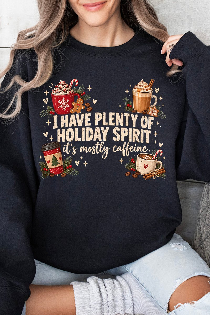 Caffeinated Holiday Spirit Heavy Blend Crew Sweatshirt product image 3