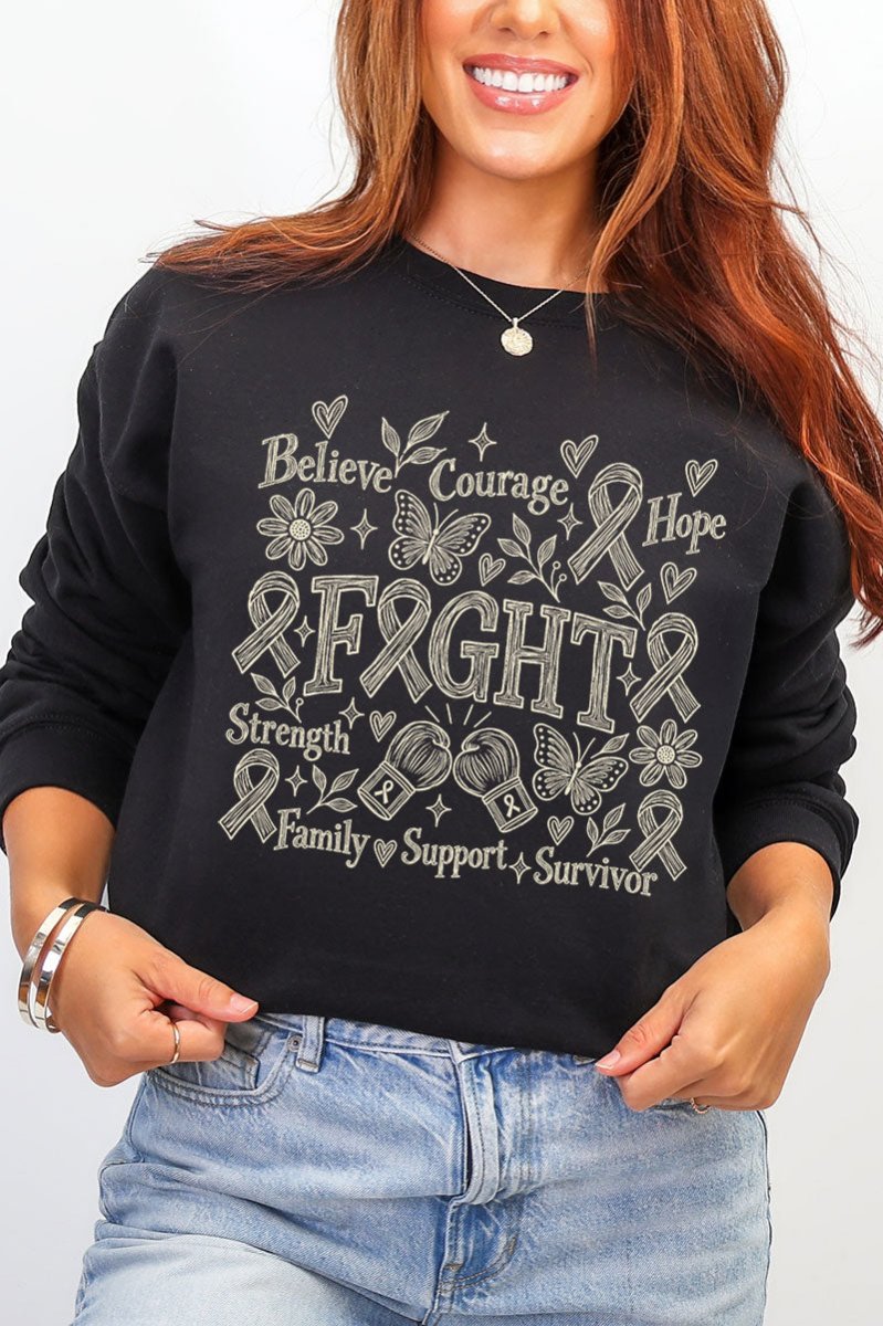 Fight Ribbon Sketch Heavy Blend Crew Sweatshirt product image 3