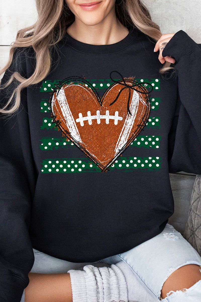 Green Football Sweetheart Heavy Blend Crew Sweatshirt product image 3